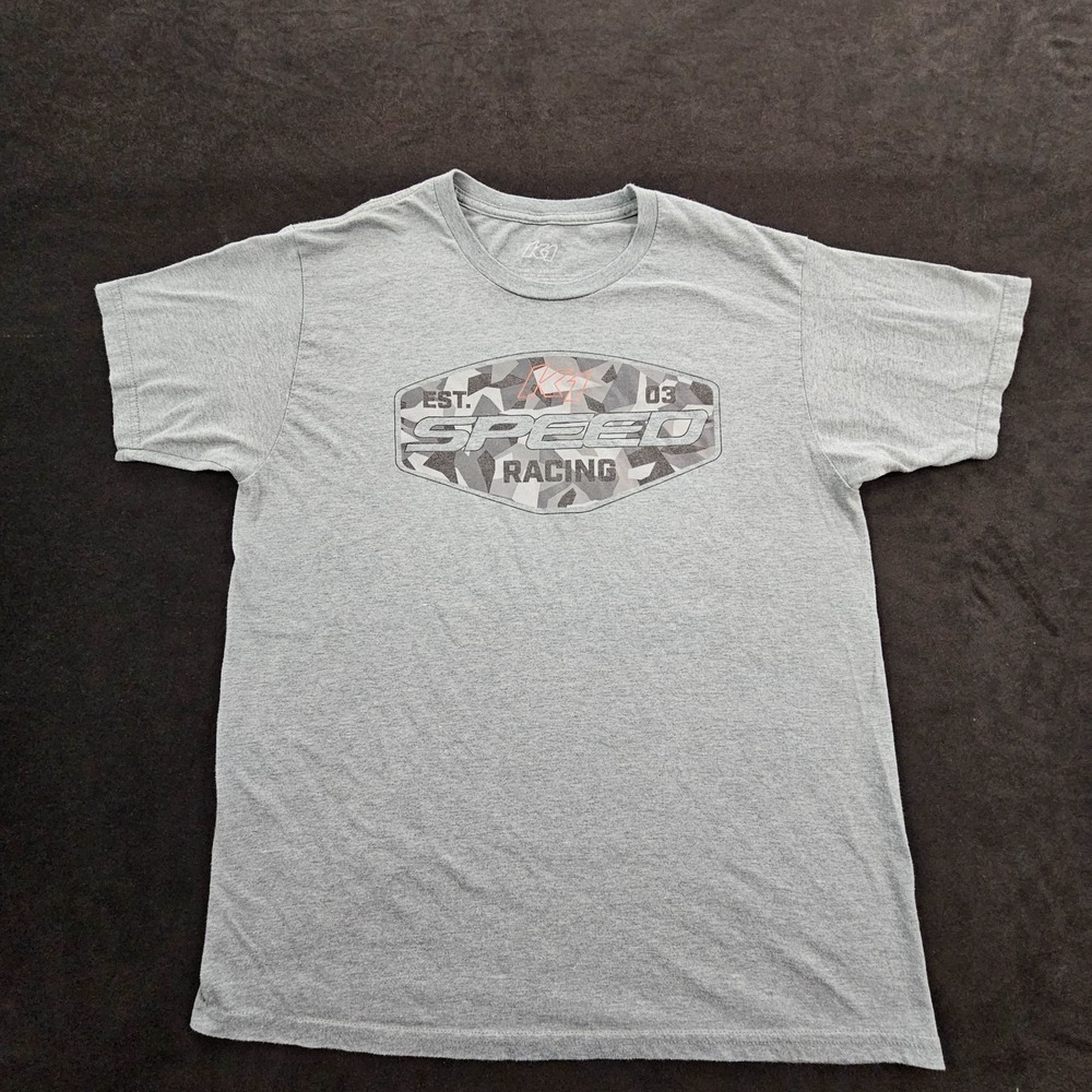 K1 Speed Racing Gray Short Sleeve Cotton Blend T-Shirt Men's L